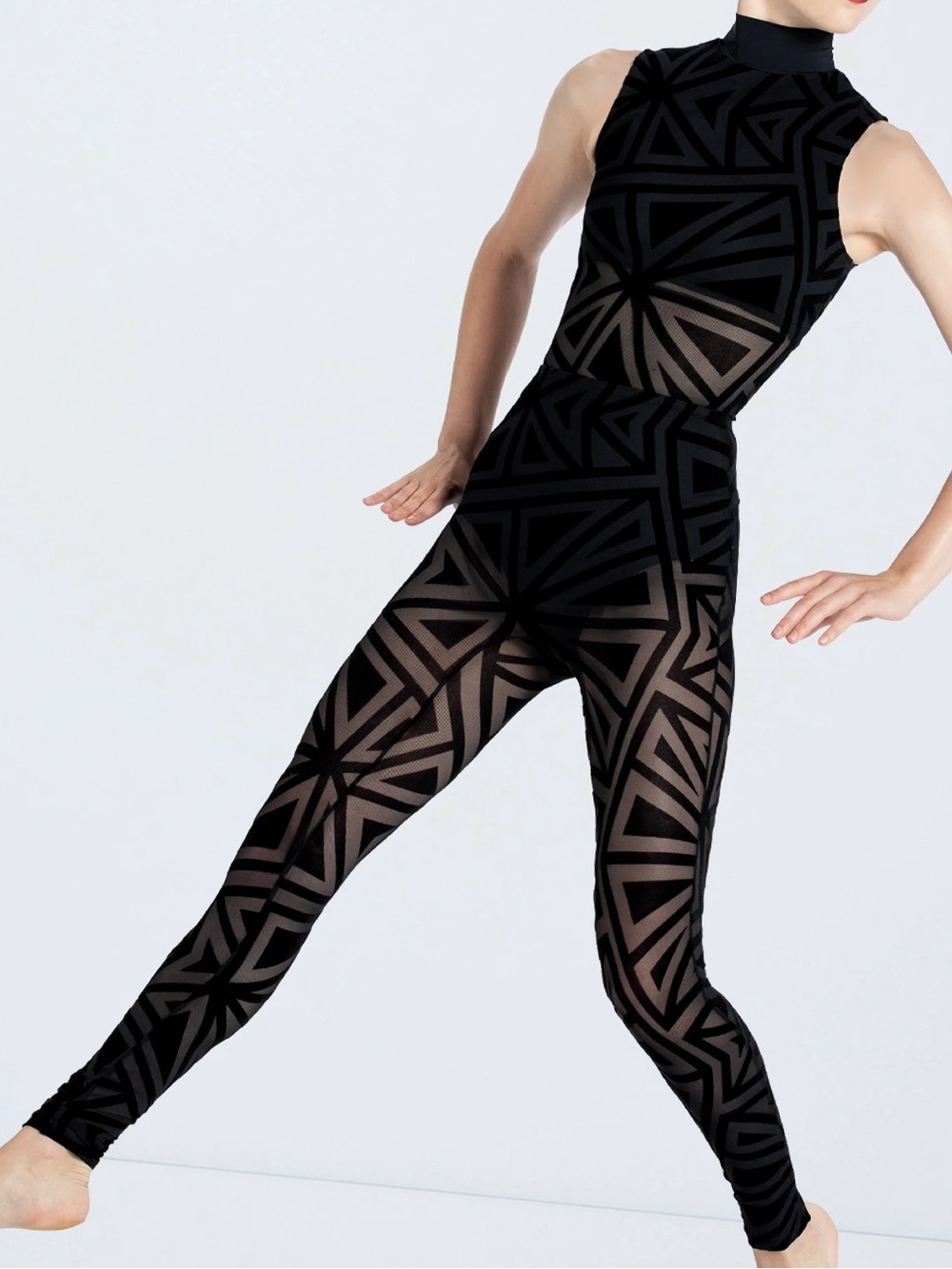 Weissman Black Unitard Dance Costume